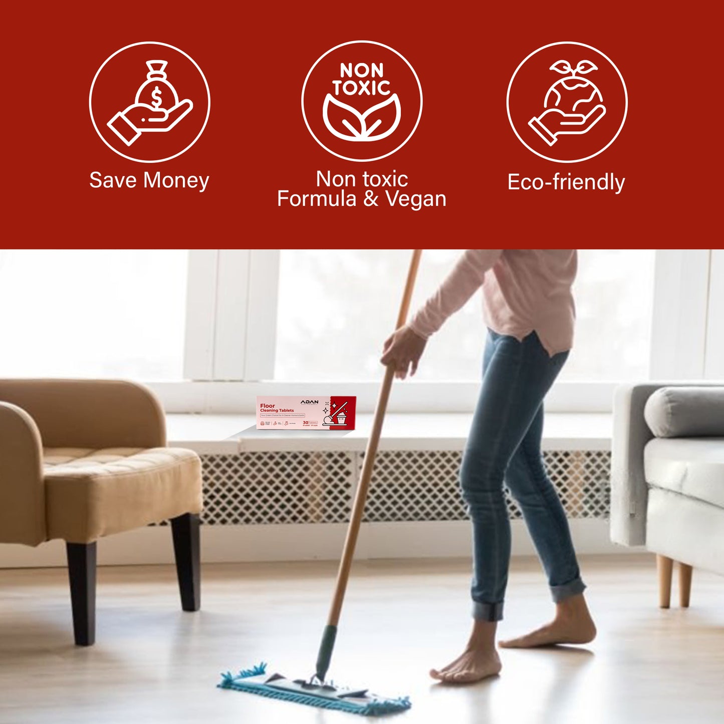 Adan Eco Friendly Floor Cleaning Tablets