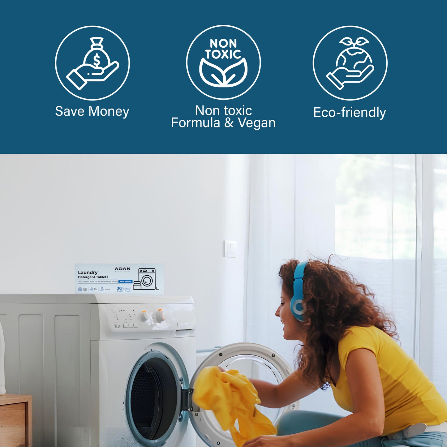 Adan Eco Friendly Lundry Machine Tablets