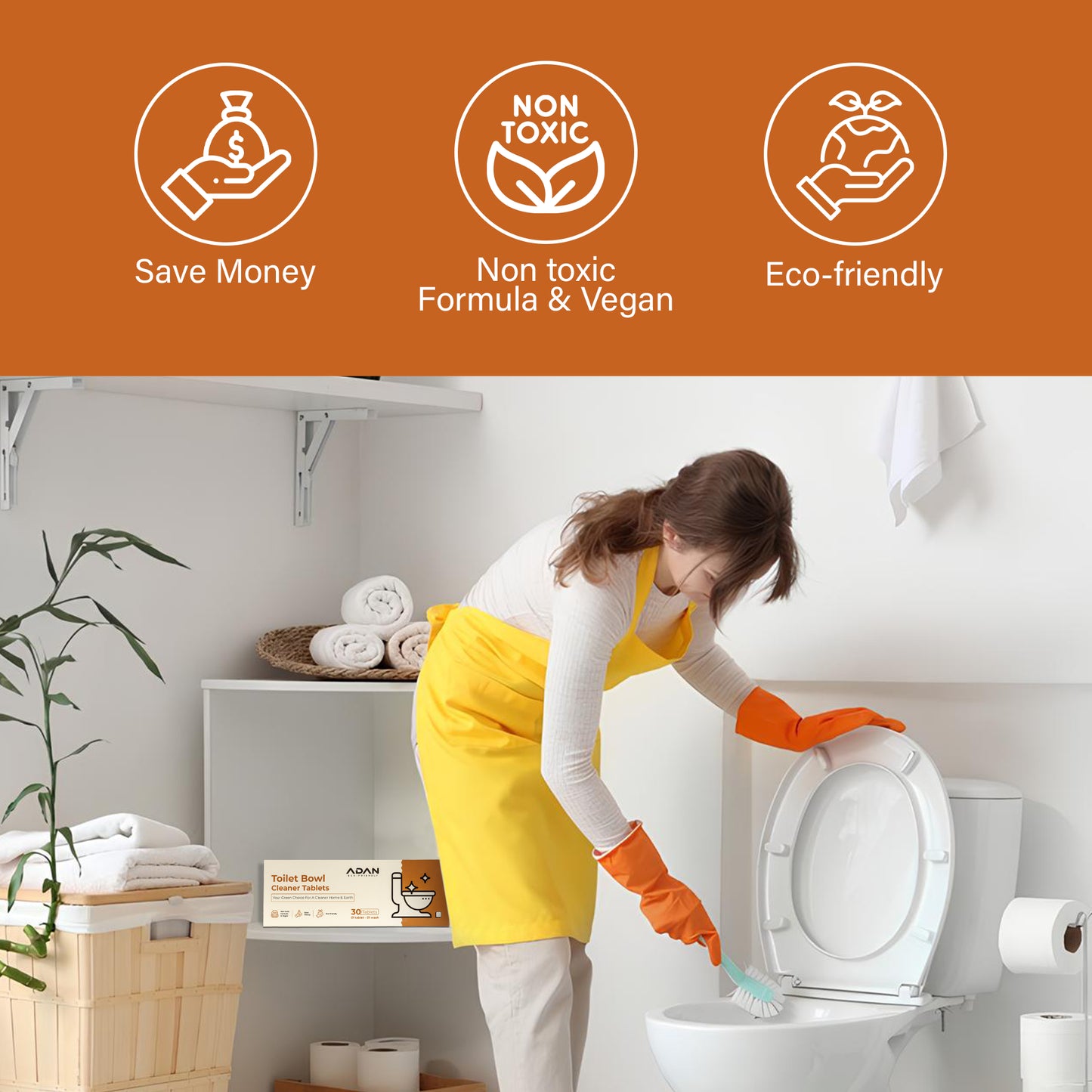 Adan Eco Friendly Toilet Bowl Clener Tablets